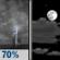 Tonight: Showers and thunderstorms likely before 8pm, then a chance of showers and thunderstorms between 8pm and 9pm, then a chance of showers and thunderstorms between 9pm and 10pm, then a slight chance of showers and thunderstorms between 10pm and 11pm. Partly cloudy, with a low around 64. North northwest wind 5 to 10 mph. Chance of precipitation is 70%. New rainfall amounts less than a tenth of an inch possible. Tonight: Showers And Thunderstorms Likely then Partly Cloudy